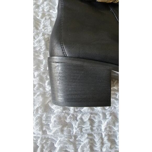 Paul Green Vanessa Block Heel Bootie Leather  black Ankle Boot sz 7.5 - Picture 5 of 6